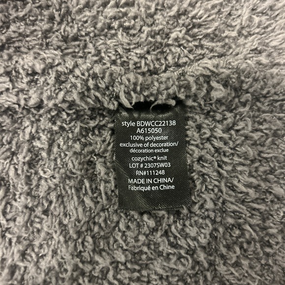 Barefoot Dreams CozyChic Relaxed Open Front Cardigan Dark Gray Pockets Worn Once - Picture 7 of 12